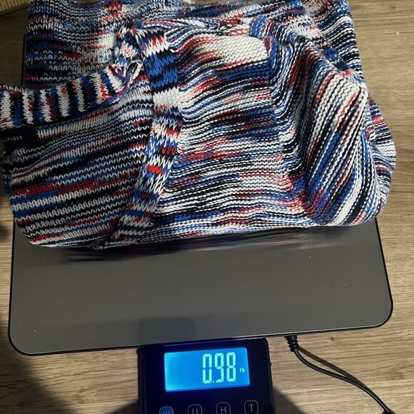 Tommy Hilfiger Womens Multicolor Striped Knit Sweater V-Neck Red White blue Smal - Picture 10 of 10